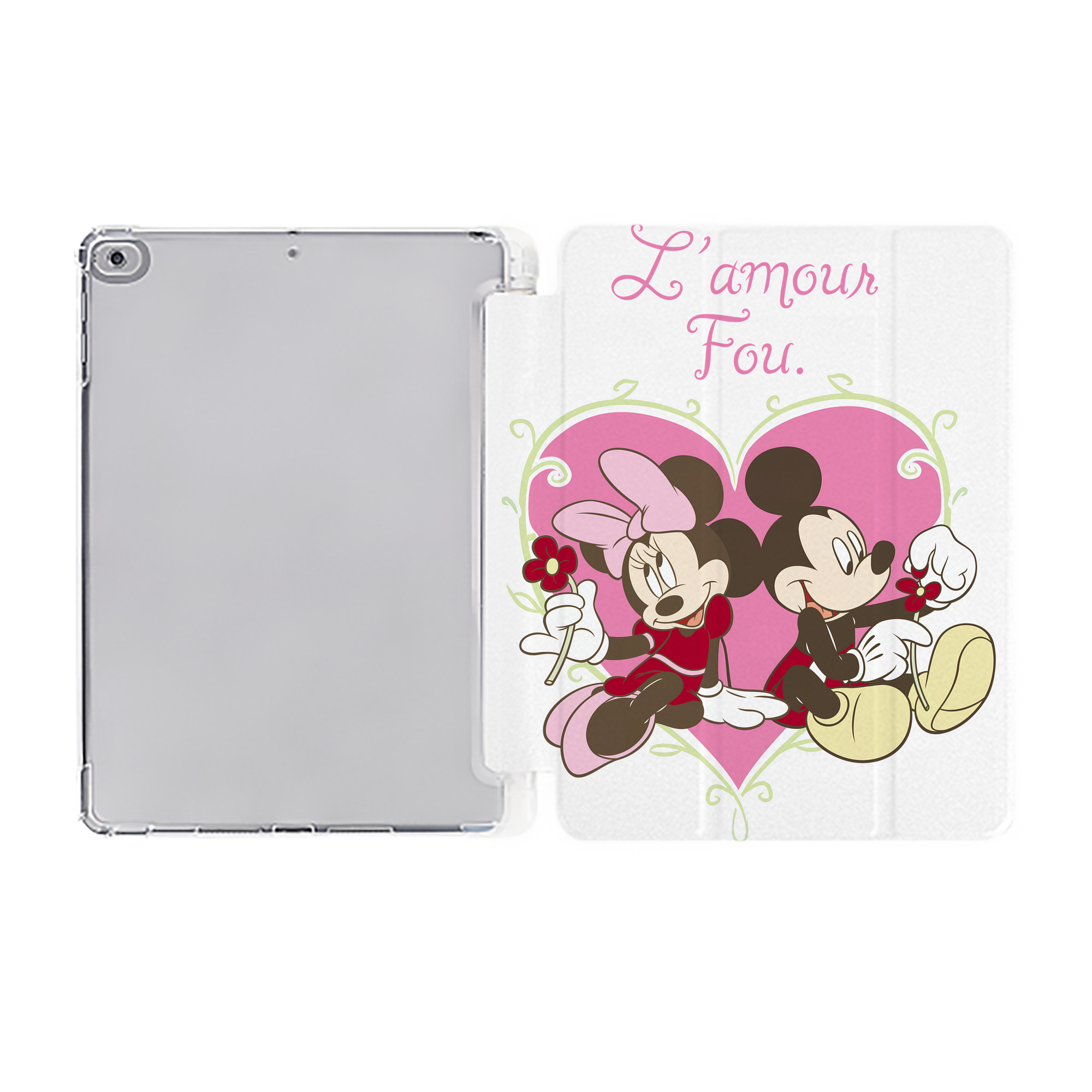 （画像用） ミッキーマウス Mickey Mouse IPad ケース ペン収納付き 三つ折りスタンド PUレザー×シリコン 対応機種9.5/10.5/10.9インチ